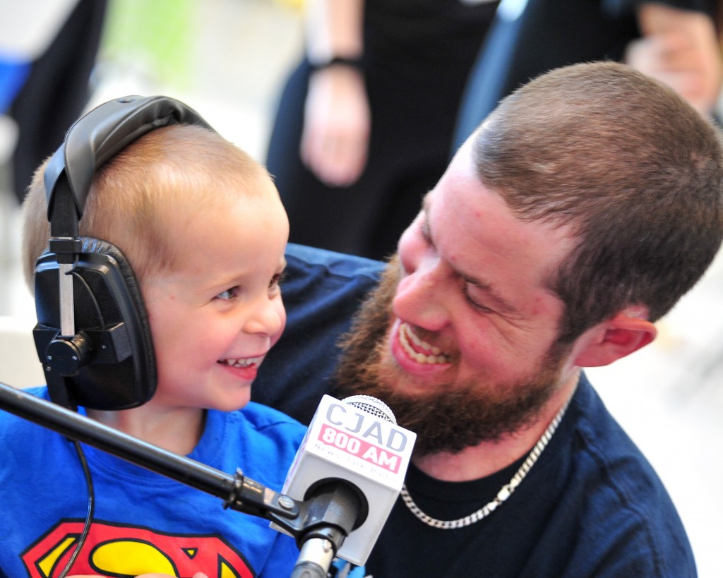 Hunter and his parents shared their story at the 2017 radiothon